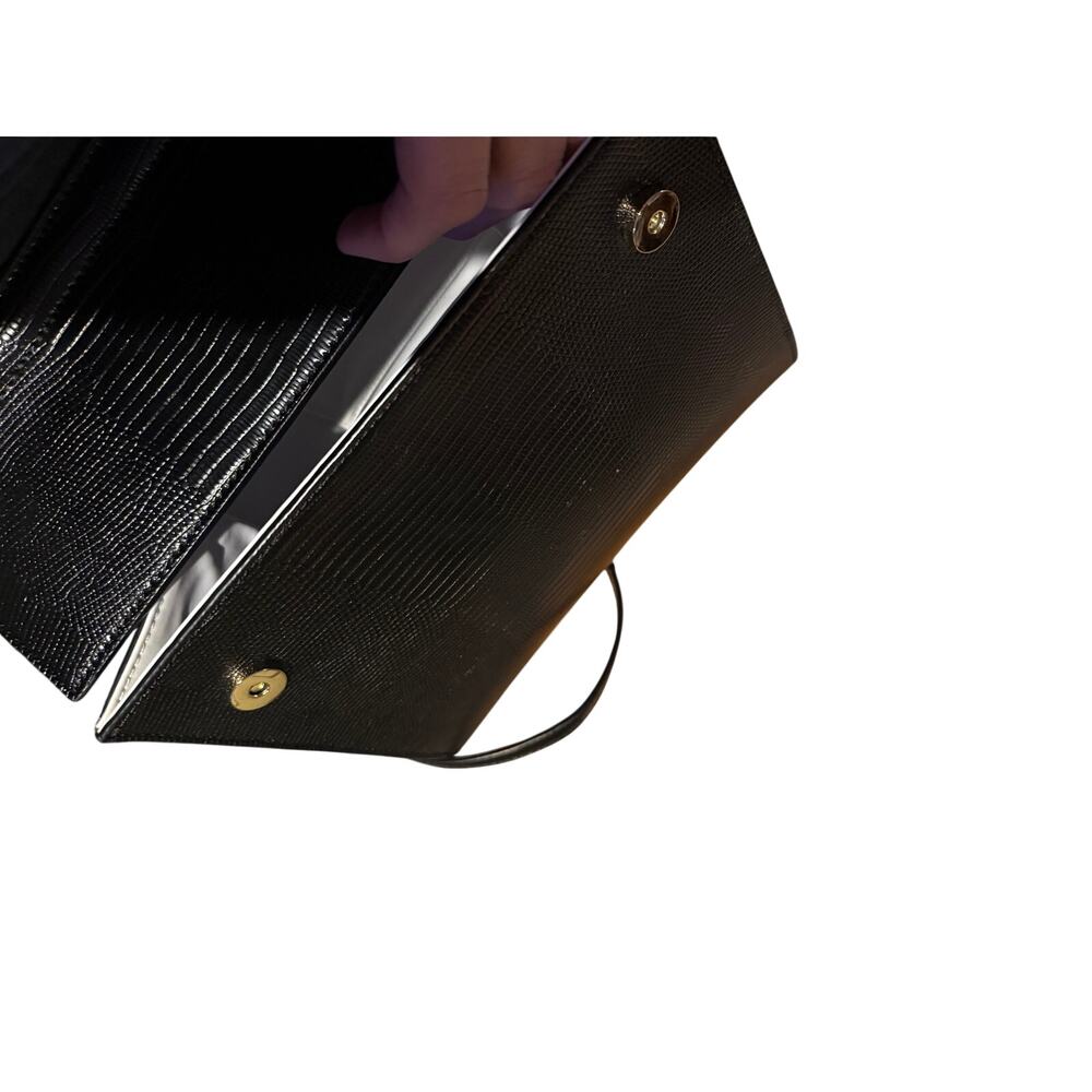 Modern Picnic Black Croc-Embossed Top Handle Shoulder Bag used once - Picture 11 of 11